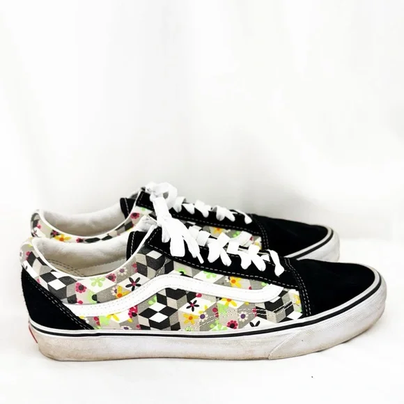 VANS Old Skool Checkered Cubed Sneakers Lace Up Size Mens 10 - Picture 2 of 9